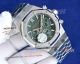 HBF replica audemars piguet royal oak chronograph green dial stainless steel watch (3)_th.jpg